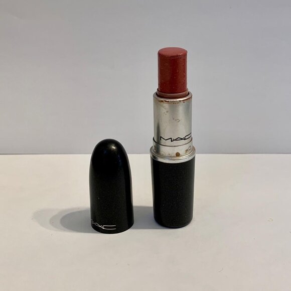 MAC Satin Lipstick 824 Twig 3g / 0.1oz Full Size USED Rare Original HTF Red Pink - Picture 3 of 5